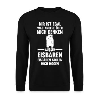 Eisbär Eisbären - Unisex Pullover - Schwarz - Vorne - Alina (178cm) & Michal (187cm)