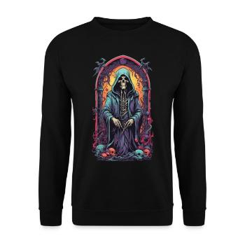 Gothique Grim Reaper sorcières mage oeuvre - Sweat-shirt Unisexe - noir - Devant - Alina (178cm) & Michal (187cm)