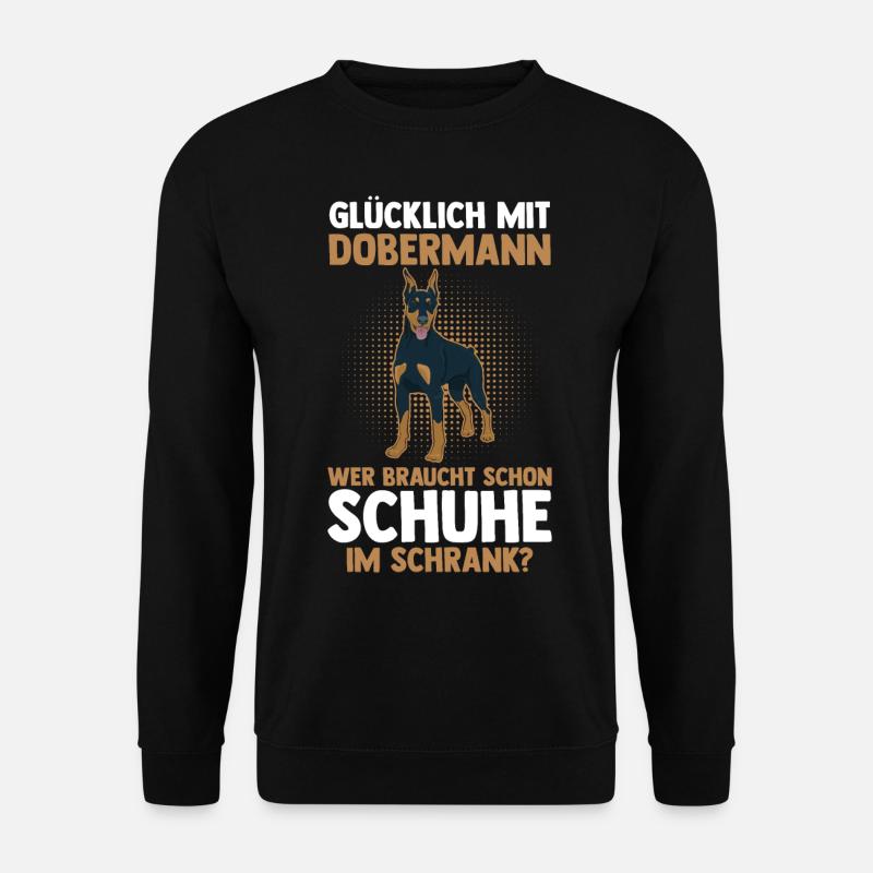 Hund Dobermann - Unisex Pullover - Schwarz