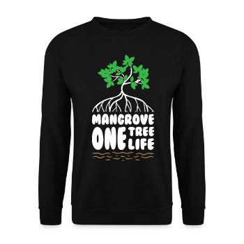 Mangrove One Tree One Life - Unisex Sweatshirt - black - Front - Alina (178cm) & Michal (187cm)