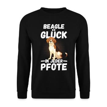 Dog Beagle - Unisex Sweatshirt - black - Front - Alina (178cm) & Michal (187cm)