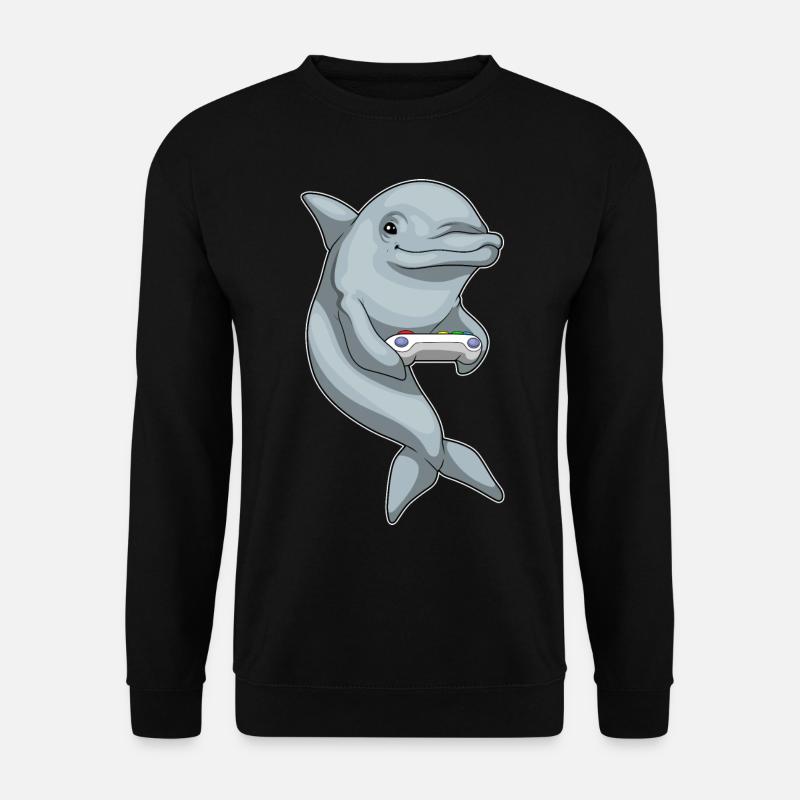 Dolphin Gamer Controller - Unisex Sweatshirt - black