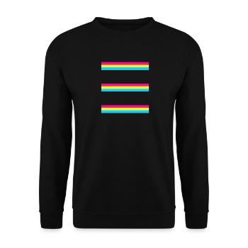 Pansexual Flag - Unisex Sweatshirt - black - Front - Alina (178cm) & Michal (187cm)