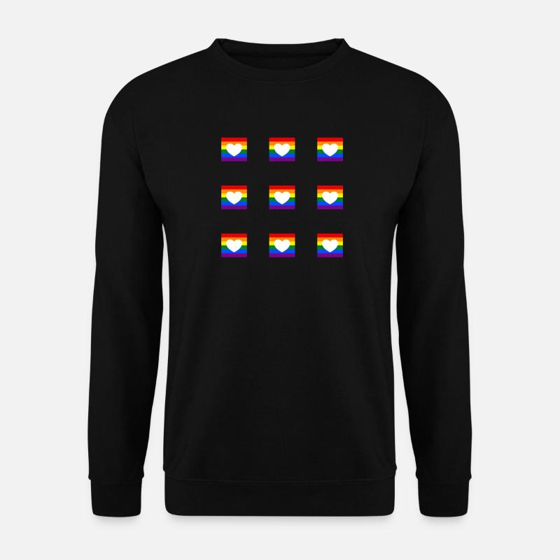 LGBTQ-Regenbogenherz - Unisex Pullover - Schwarz