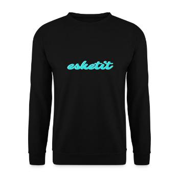 esketit - Unisex Pullover - Schwarz - Vorne - Alina (178cm) & Michal (187cm)