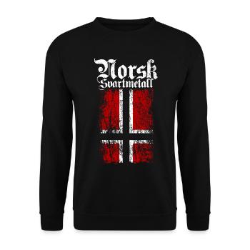 (Trve) Norwegian Black Metal - Norsk Svartmetall - Unisex Sweatshirt - black - Front - Alina (178cm) & Michal (187cm)
