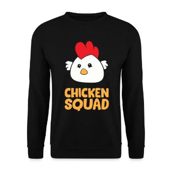 Huhn - Escouade de poulet - Sweat-shirt Unisexe - noir - Devant - Alina (178cm) & Michal (187cm)