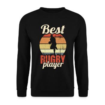 Meilleur joueur de rugby - Sweat-shirt Unisexe - noir - Devant - Alina (178cm) & Michal (187cm)