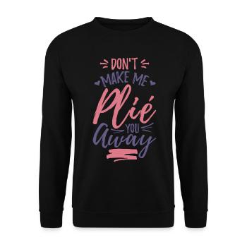 Lustiger Ballett Witz - Unisex Pullover - Schwarz - Vorne - Alina (178cm) & Michal (187cm)