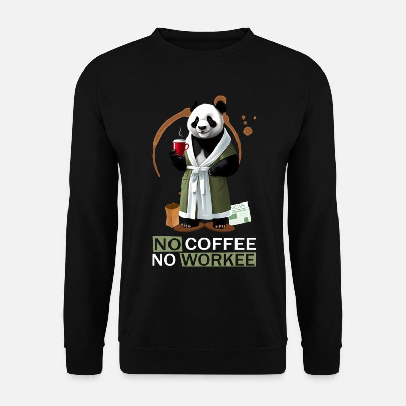 Panda in bathrobe - Unisex Sweatshirt - black