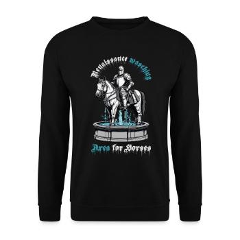 Horse wash - Unisex Sweatshirt - black - Front - Alina (178cm) & Michal (187cm)