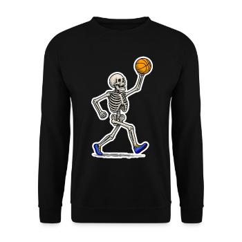 Basketball Skeleton Slam - Sweat-shirt Unisexe - noir - Devant - Alina (178cm) & Michal (187cm)