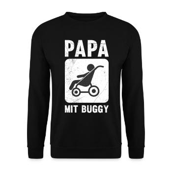 Futur papa PAPA AVEC UNE POULET Drôle - Sweat-shirt Unisexe - noir - Devant - Alina (178cm) & Michal (187cm)