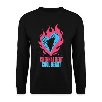 Tamoul Tamilisch Sri Lanka Chennai Chaleur Cool Coeur - Sweat-shirt Unisexe - noir - Devant - Alina (178cm) & Michal (187cm)