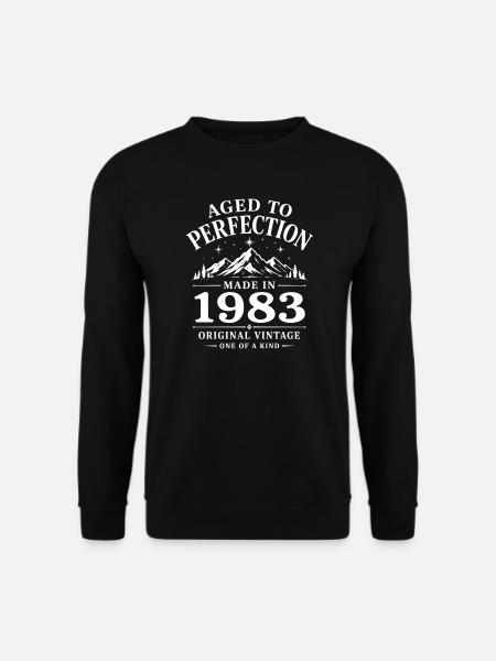 1983 Anniversary 43 Years Retro Vintage 1983 - Unisex Sweatshirt - black