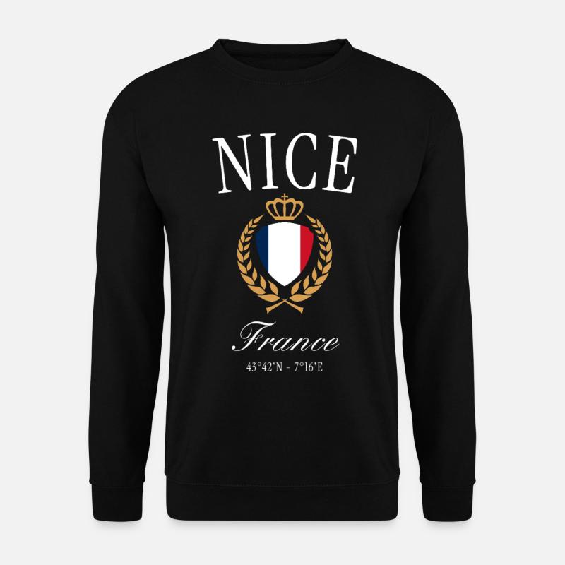 Nizza Frankreich Wappen Krone – Reise Souvenir - Unisex Pullover - Schwarz
