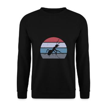 Ant - Unisex Sweatshirt - black - Front - Alina (178cm) & Michal (187cm)