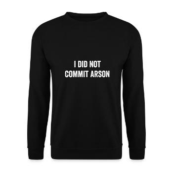 Je n’ai pas commis d’incendie criminel - Sweat-shirt Unisexe - noir - Devant - Alina (178cm) & Michal (187cm)