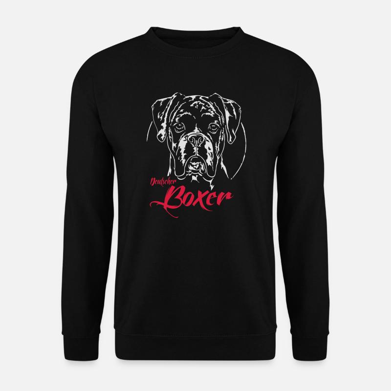 DEUTSCHER BOXER Hunde Hund Wilsigns - Unisex Pullover - Schwarz