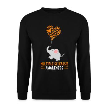 Multiple Sclerosis Awareness - Unisex Sweatshirt - black - Front - Alina (178cm) & Michal (187cm)