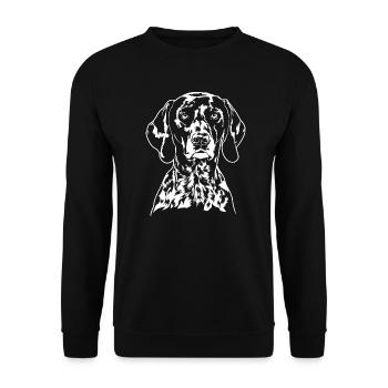 German Shorthair Hunting Dogs Portait Dog Wilsigns - Unisex Sweatshirt - black - Front - Alina (178cm) & Michal (187cm)