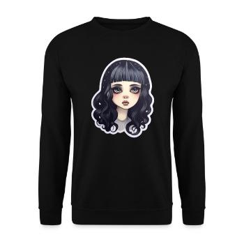 Mignon Goth Fille Gothique Mystique - Sweat-shirt Unisexe - noir - Devant - Alina (178cm) & Michal (187cm)