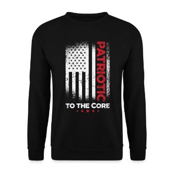 Patriotism American Flag Independence Day - Unisex Sweatshirt - black - Front - Alina (178cm) & Michal (187cm)