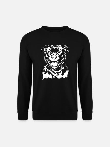 Staffordshire Bull Terrier Portrait Chiens Wilsigns - Sweat-shirt Unisexe - noir