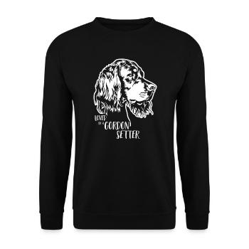Adoré par un chien setter Gordon Wilsigns - Sweat-shirt Unisexe - noir - Devant - Alina (178cm) & Michal (187cm)