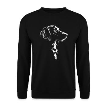 Retriever à poil plat Silhouette Dogs Wilsigns - Sweat-shirt Unisexe - noir - Devant - Alina (178cm) & Michal (187cm)