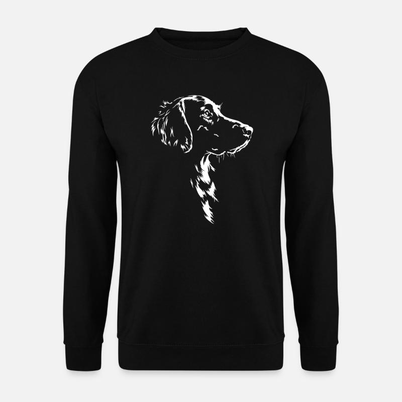 Flat Coated Retriever Silhouette Hunde Wilsigns - Unisex Pullover - Schwarz