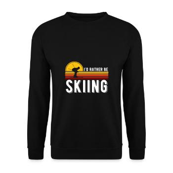 skier - Unisex Sweatshirt - black - Front - Alina (178cm) & Michal (187cm)