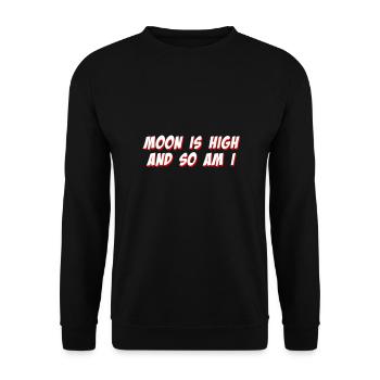 La Lune est haute et moi aussi - Sweat-shirt Unisexe - noir - Devant - Alina (178cm) & Michal (187cm)