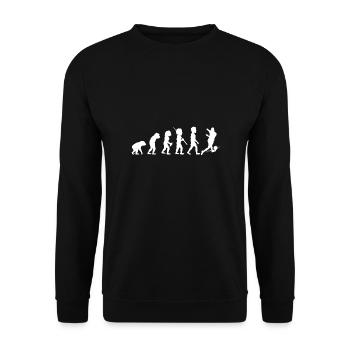 Football evolution - Unisex Sweatshirt - black - Front - Alina (178cm) & Michal (187cm)
