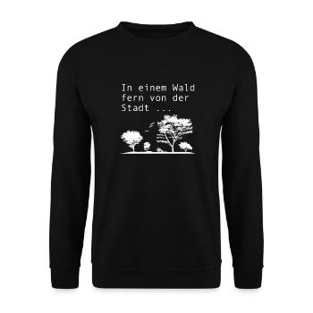 Wald - Unisex Pullover - Schwarz - Vorne - Alina (178cm) & Michal (187cm)
