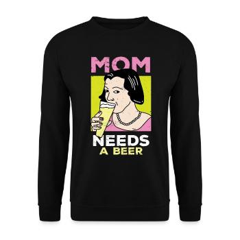 Beer Beer Drinker Party Pub Alcohol - Unisex Sweatshirt - black - Front - Alina (178cm) & Michal (187cm)