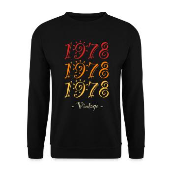 1978 vintage - Unisex Sweatshirt - black - Front - Alina (178cm) & Michal (187cm)