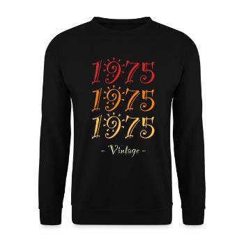 1975 vintage - Unisex Sweatshirt - black - Front - Alina (178cm) & Michal (187cm)