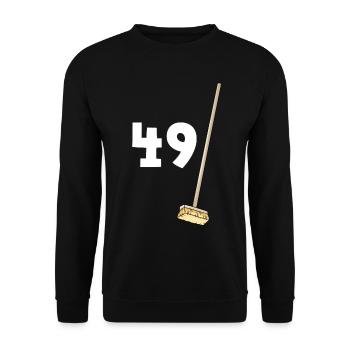 Birthday 49 brooms humor man woman - Unisex Sweatshirt - black - Front - Alina (178cm) & Michal (187cm)