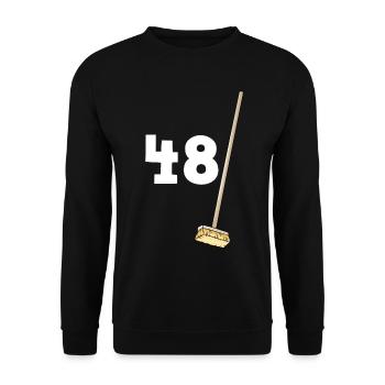 48 brooms for birthday family or friends - Unisex Sweatshirt - black - Front - Alina (178cm) & Michal (187cm)