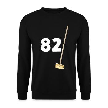 82 birthday brooms grandfather and grandmother - Unisex Sweatshirt - black - Front - Alina (178cm) & Michal (187cm)