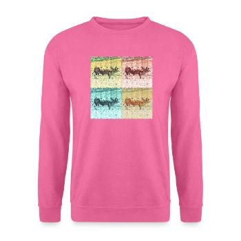 Black Forest Bull, Bull, Collage - Unisex Sweatshirt - pink - Front