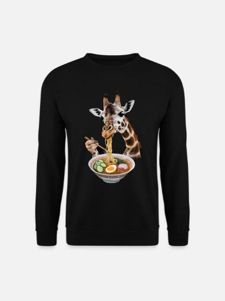 Giraffe Ramen - Unisex Pullover - Schwarz