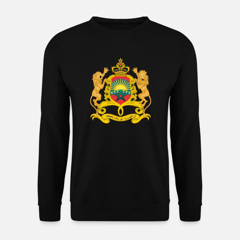Morocco emblem t-shirt - Unisex Sweatshirt - black