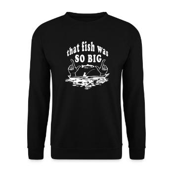 Gros poisson Blanc - Sweat-shirt Unisexe - noir - Devant - Alina (178cm) & Michal (187cm)