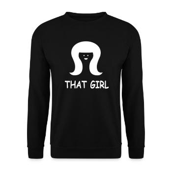 THAT GIRL - Unisex Pullover - Schwarz - Vorne - Alina (178cm) & Michal (187cm)