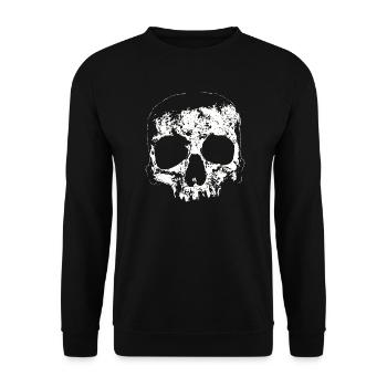 The Skull - Unisex Sweatshirt - black - Front - Alina (178cm) & Michal (187cm)