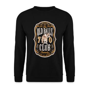70 ans The Old Balls Club Membre du 70e anniversaire - Sweat-shirt Unisexe - noir - Devant - Alina (178cm) & Michal (187cm)