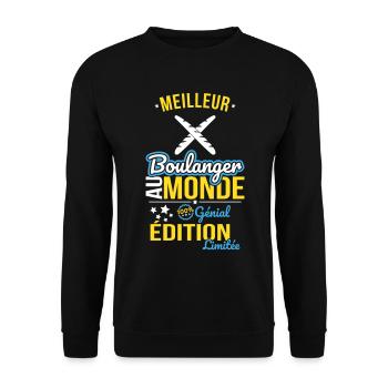 Best Baker in the World - 100% Awesome - Unisex Sweatshirt - black - Front - Alina (178cm) & Michal (187cm)