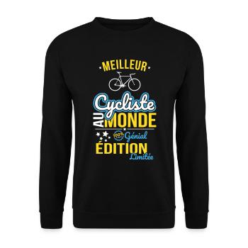 Best Cyclist in the World - 100% Awesome - Unisex Sweatshirt - black - Front - Alina (178cm) & Michal (187cm)